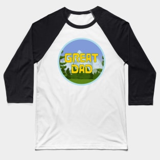 Great Dad - Wilderness Design Baseball T-Shirt